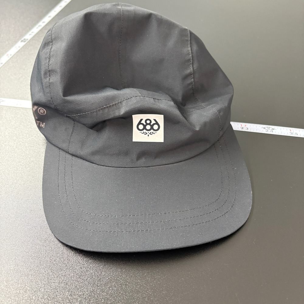 686 Mens Hat OS Black Gore-Tex Infinium 5-Panel Technical Strapback Cap